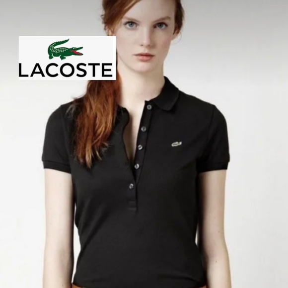 Lacoste Tops - LACOSTE  navy 5 button slim fit polo, 36(2/4)  GD1135